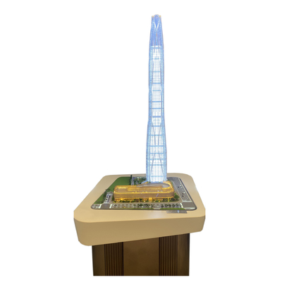 Buy 1:100 Commercial Tower Model Architectural High Precision With Lighting Display online manufacture