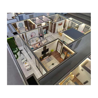 Buy Contemporary House Interior Models 1:25 LED Illumination Interior Architecture Model online manufacture