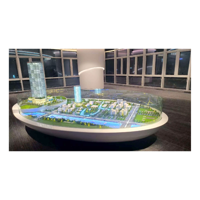 Buy 1:150 Illuminated City Scale Model Residential Tower City Structure Model online manufacture