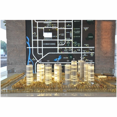 Buy 1:100 Real Estate Scale Model Residential With Illuminated Green Spaces Sports Facilities online manufacture