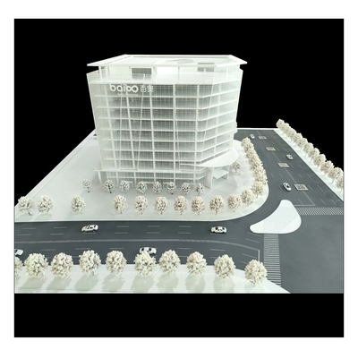 Buy Office Building Models Architectural 1:150 With Glass Facade And Urban Streetscape online manufacture