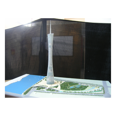 kaufen Architekturmodell – Guangzhou Tower Hochhaus-Wahrzeichen-Modell mit Landschafts- und Lichtdesign online manufacture