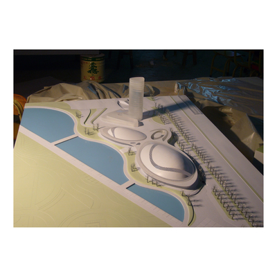 Buy Architectural Model - Modern Sports Venue with Curved Domes, Water, for Sports Complex Design Display online manufacture