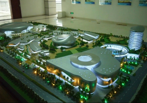 Buy Architectural Model of a Modern Sports Stadium with LED Lighting and Detailed Landscaping for Exhibitions online manufacture