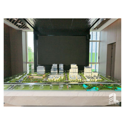 comprare Modello architettonico in scala personalizzato per l'esposizione di pianificazione urbana con luci LED e tecnologia 3D online manufacture