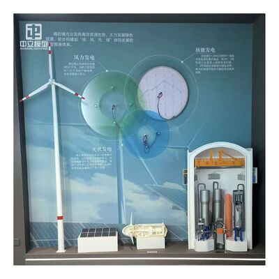 kaufen Neuer Energieträger Umfassendes Displaymodell Windkraft Photovoltaik Kernkraftwerk Architektonisches Maßstabsmodell Bildungsmesse Diorama online manufacture