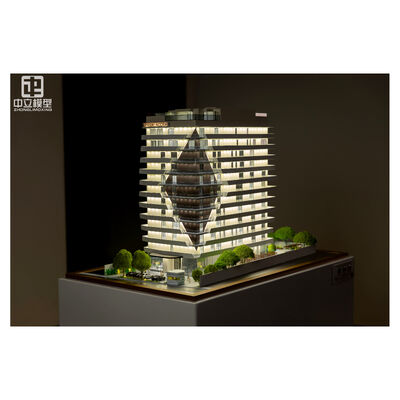 buy Custom Modern Office Building Architectural Scale Model 1:100 Elevator Lift and LED Lighting online manufacture