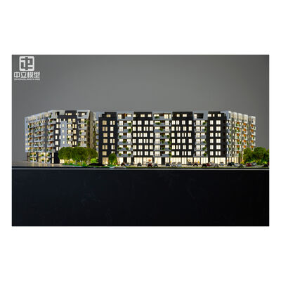 Besorgen Maßgeschneiderte 1:100 Skala Luxus Hochhaus-Wohnung Turm Architekturmodell mit beleuchteter LED-Fassade online manufacture