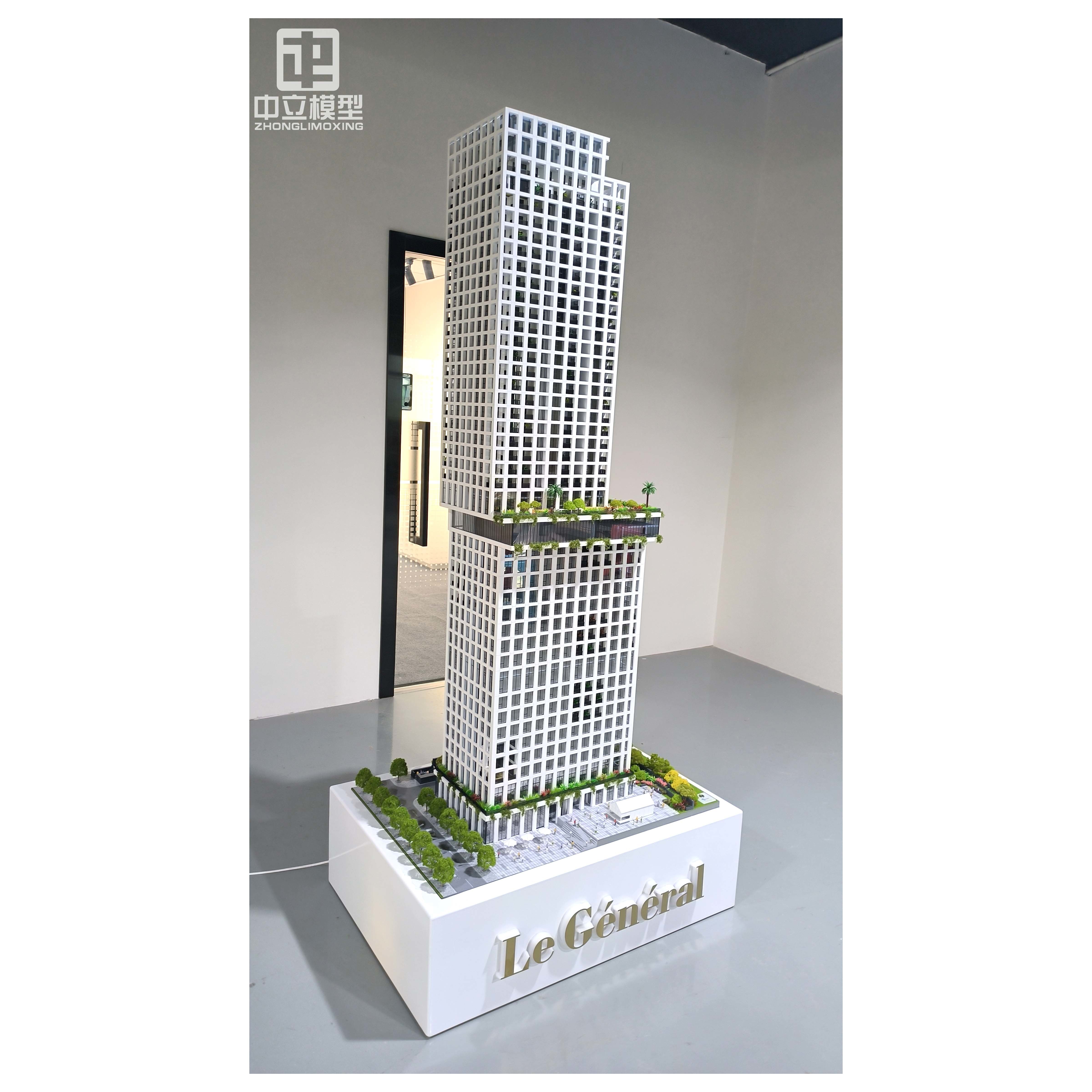 High Rise Building Model Mini High-Rise Commercial Skyscraper Model Architectural Scale Model Sky ...