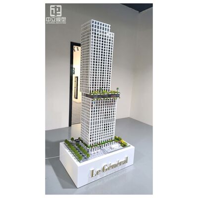 High-Rise Commercial Skyscraper Model Architectural Scale Model Sky Garden Office Tower Real Estate Urban Commercial Tower with LED Light